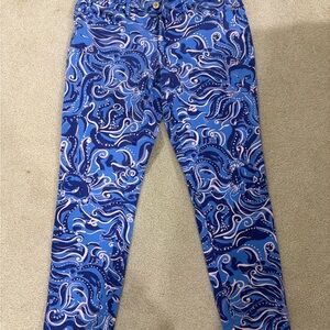 Stylish Blue Patterned Women Jeans